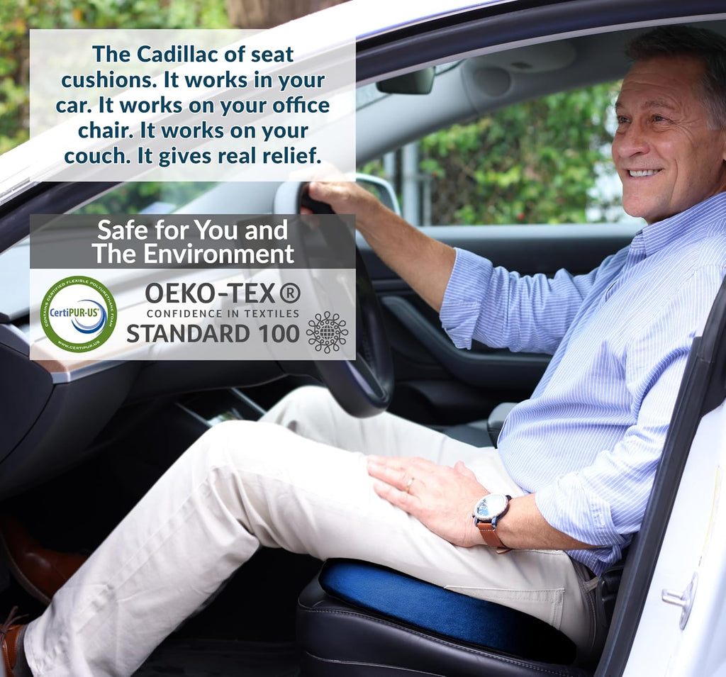 ComfiLife Gel Enhanced Seat Cushion – Office Chair Cushion – Non-Slip Gel & Memory Foam Coccyx Cushion for Tailbone Pain - Desk Chair Car S…