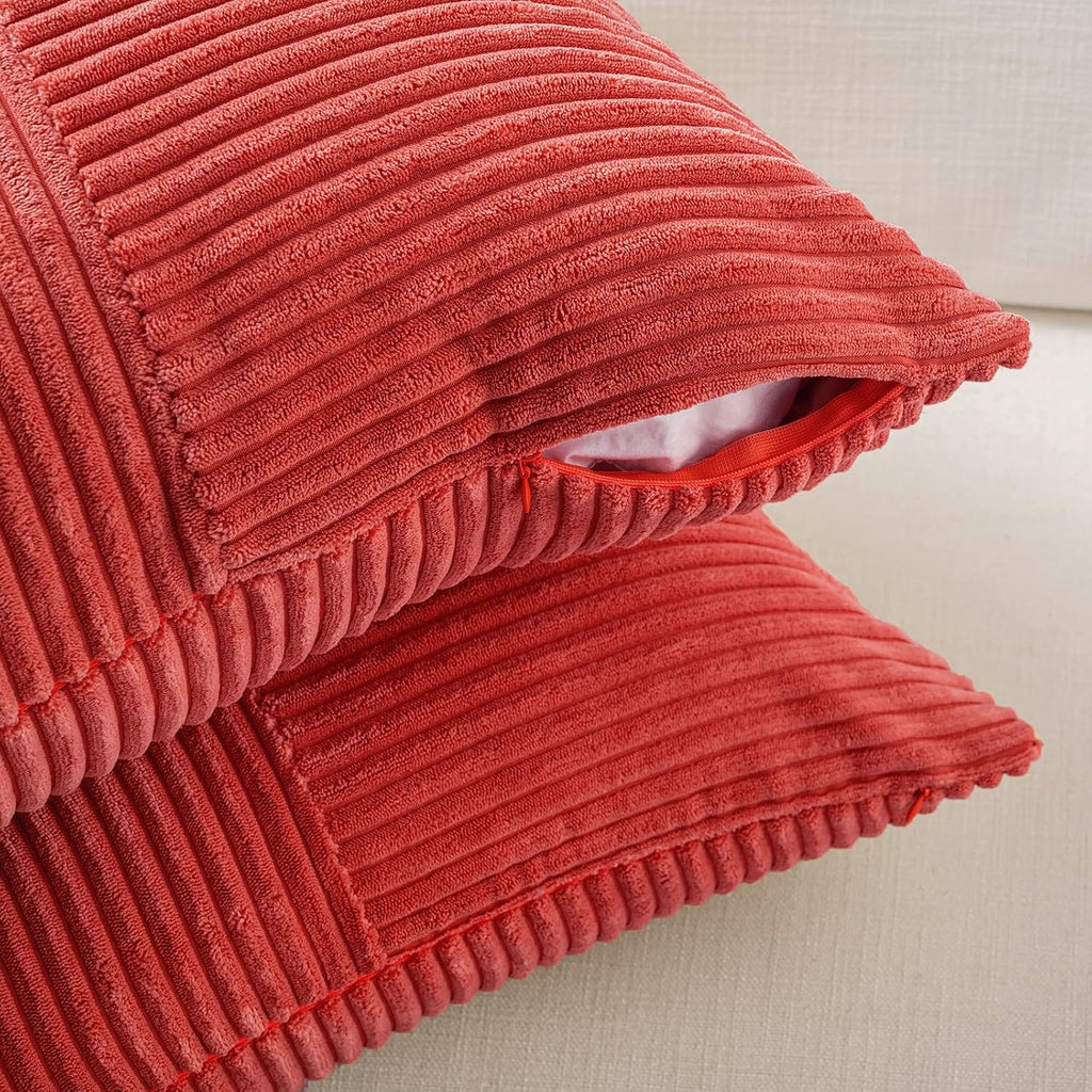 Fancy Homi 2 Packs Red Decorative Throw Pillow Covers 20x20 Inch for Living Room Couch Bed Sofa, Holiday Christmas Home Decor Gift, Soft…