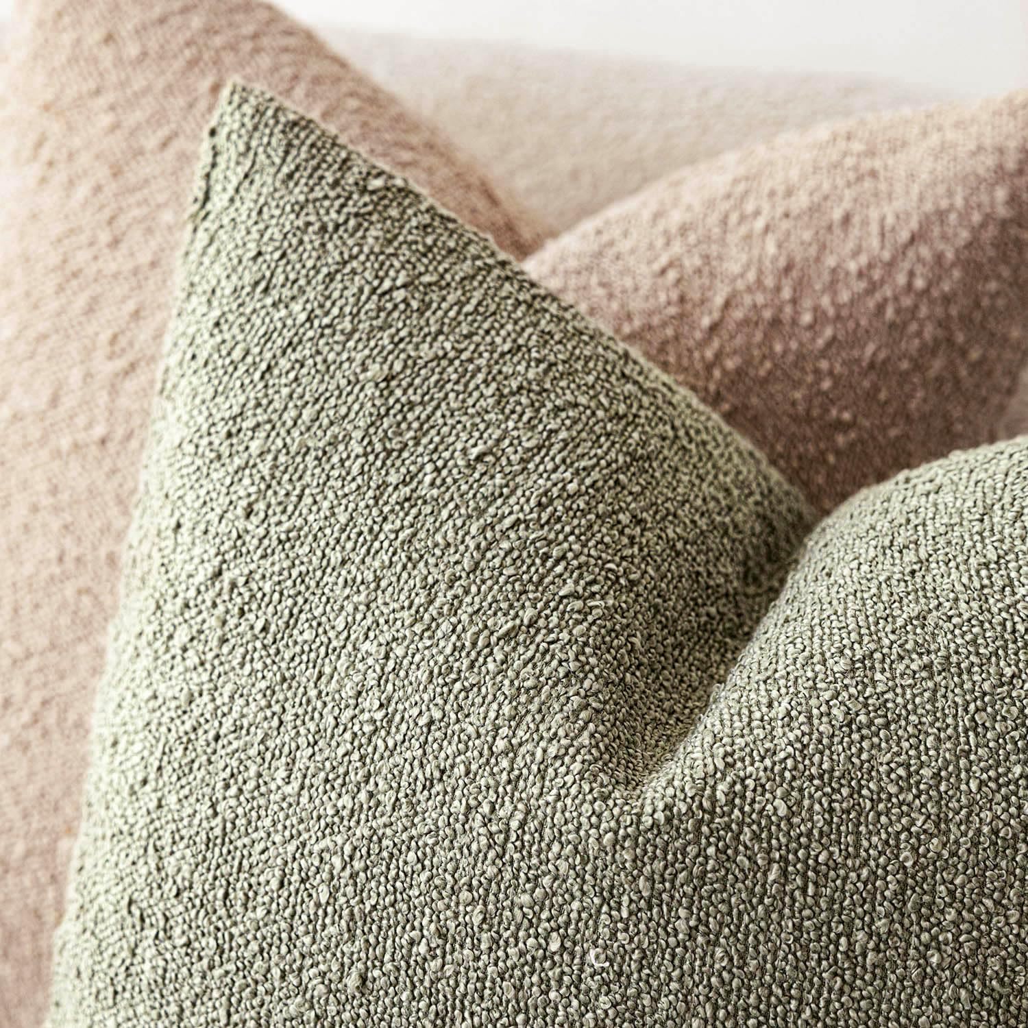 Foindtower Decorative Textured Boucle Throw Pillow Covers Accent Solid Pillow Cases Neutral Soft Cozy Couch Cushion Case for Chair Sofa…