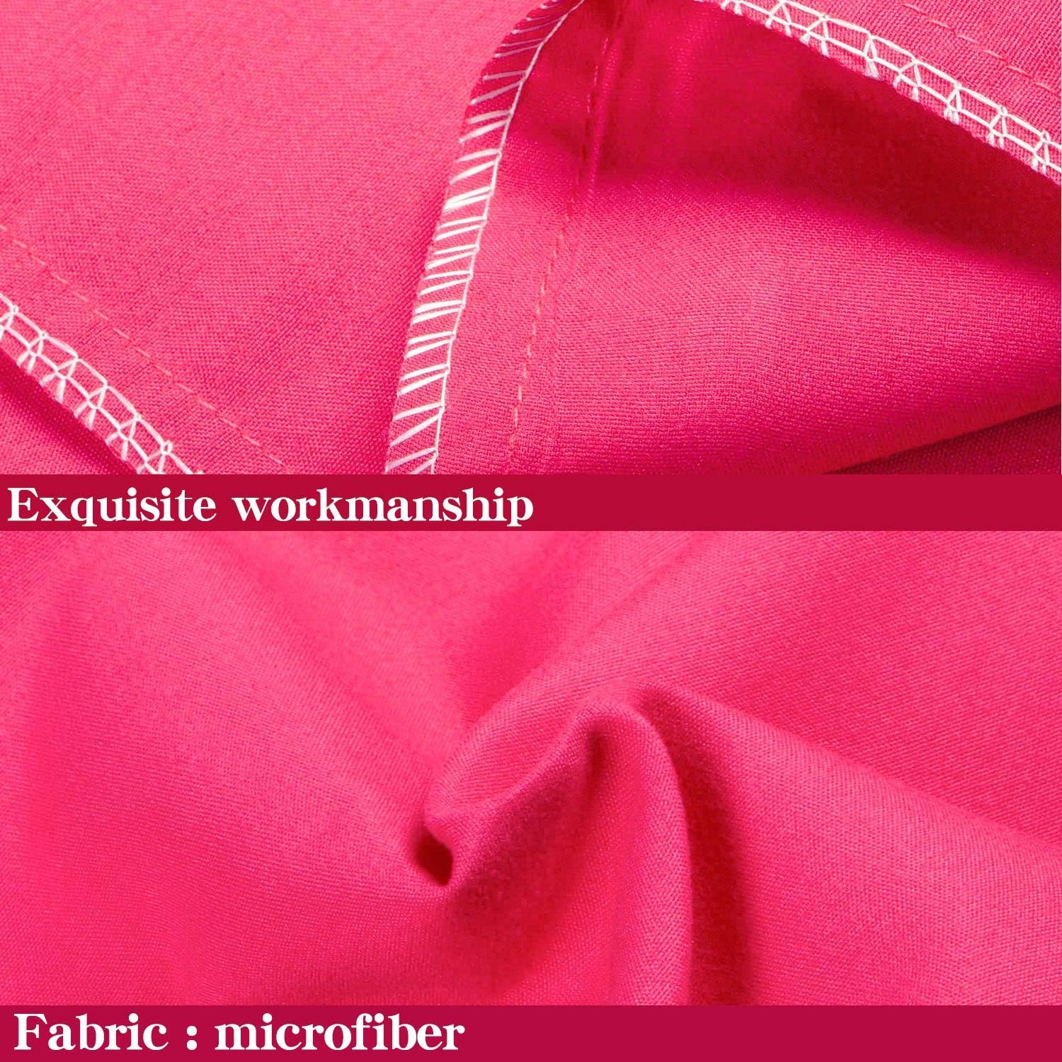 Ntbay Queen Pillowcase Set - 4 Pack Brushed Microfiber 20x30 Pillowcases - Soft, Wrinkle-Free, Fade-Resistant, Stain-Resistant, Magenta Pil…