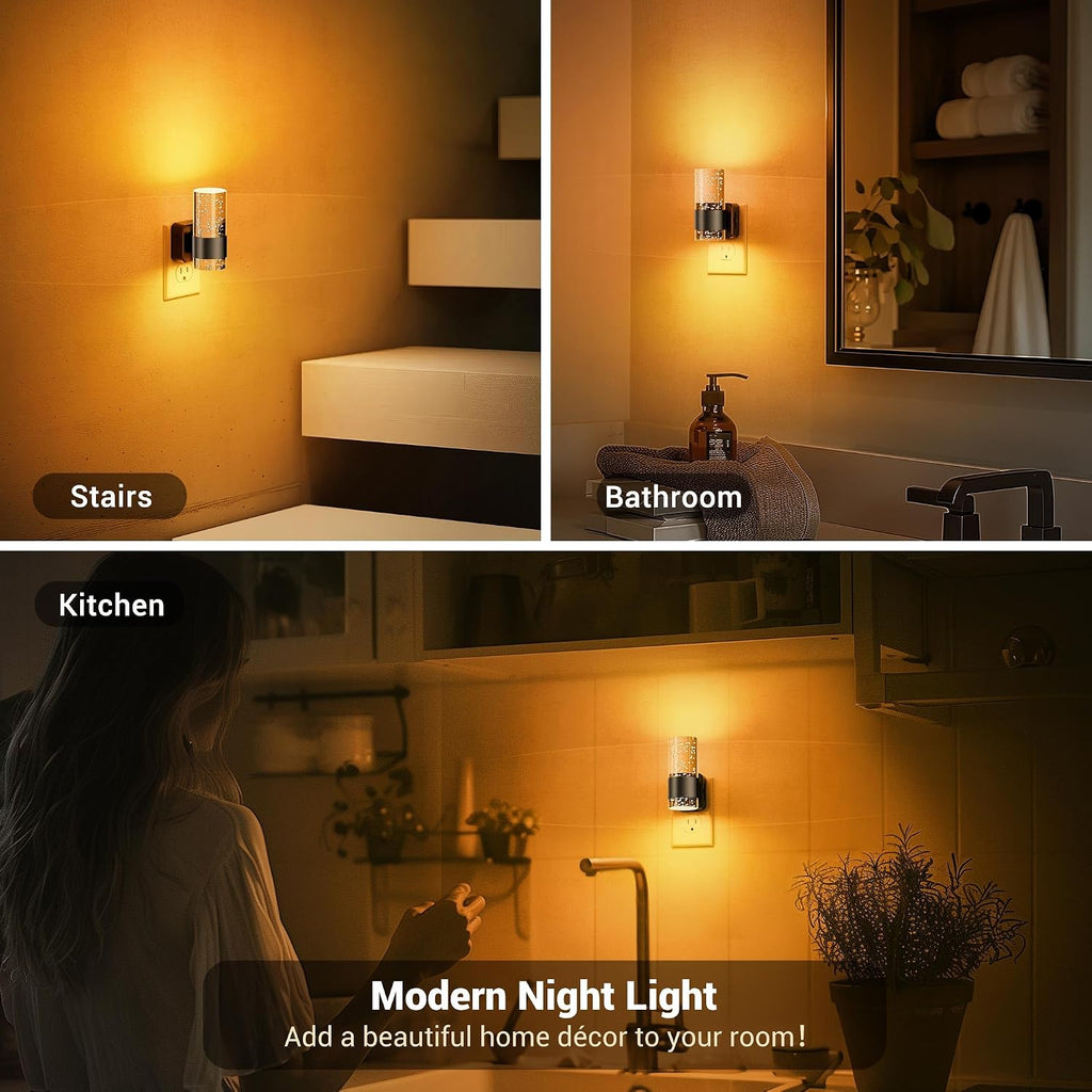 JandCase Night Light, Automatic Night Lights Plug into Wall, Dimmable LED Night Light with Adjustable Brightness, Night Lights Plug in…