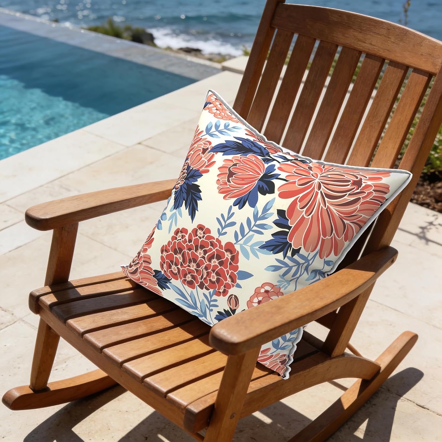 LVTXIII Outdoor/Indoor Pillow Covers, Patio Fade Resistant Throw Pillow Covers ONLY, Waterproof Farmhouse Accent Cushion Cases for Sofa…