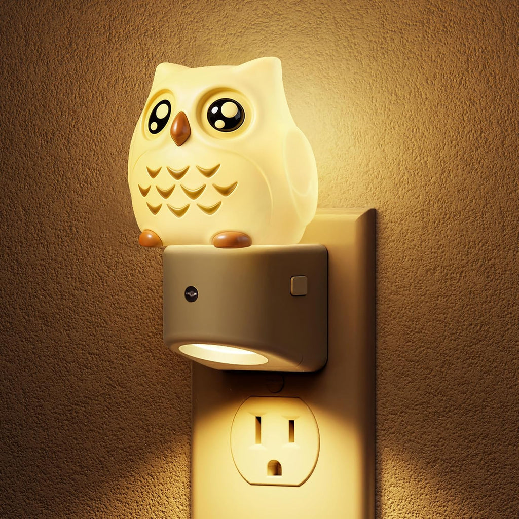 L LOHAS LED Night Light for Kids, 3D Owl Night Light Plug in, Dusk to Dawn Nursery Night Lights, RGB+Soft White 3000K, 3 Lighting Modes…