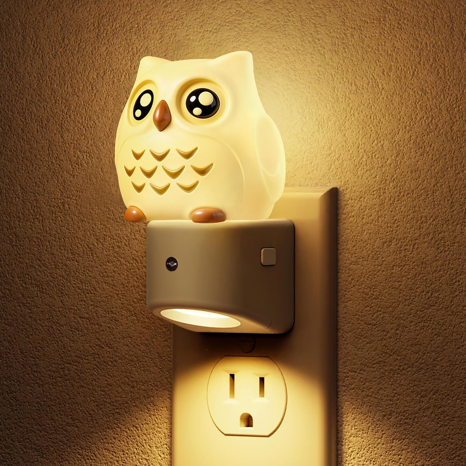 L LOHAS LED Night Light for Kids, 3D Owl Night Light Plug in, Dusk to Dawn Nursery Night Lights, RGB+Soft White 3000K, 3 Lighting Modes…