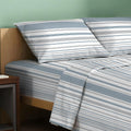 TEXAS LINEN CO. 100% Organic Cotton Sheets California King Size - 4 PC Organic Cotton Cal King Size Percale Printed Sheet Set, Soft…