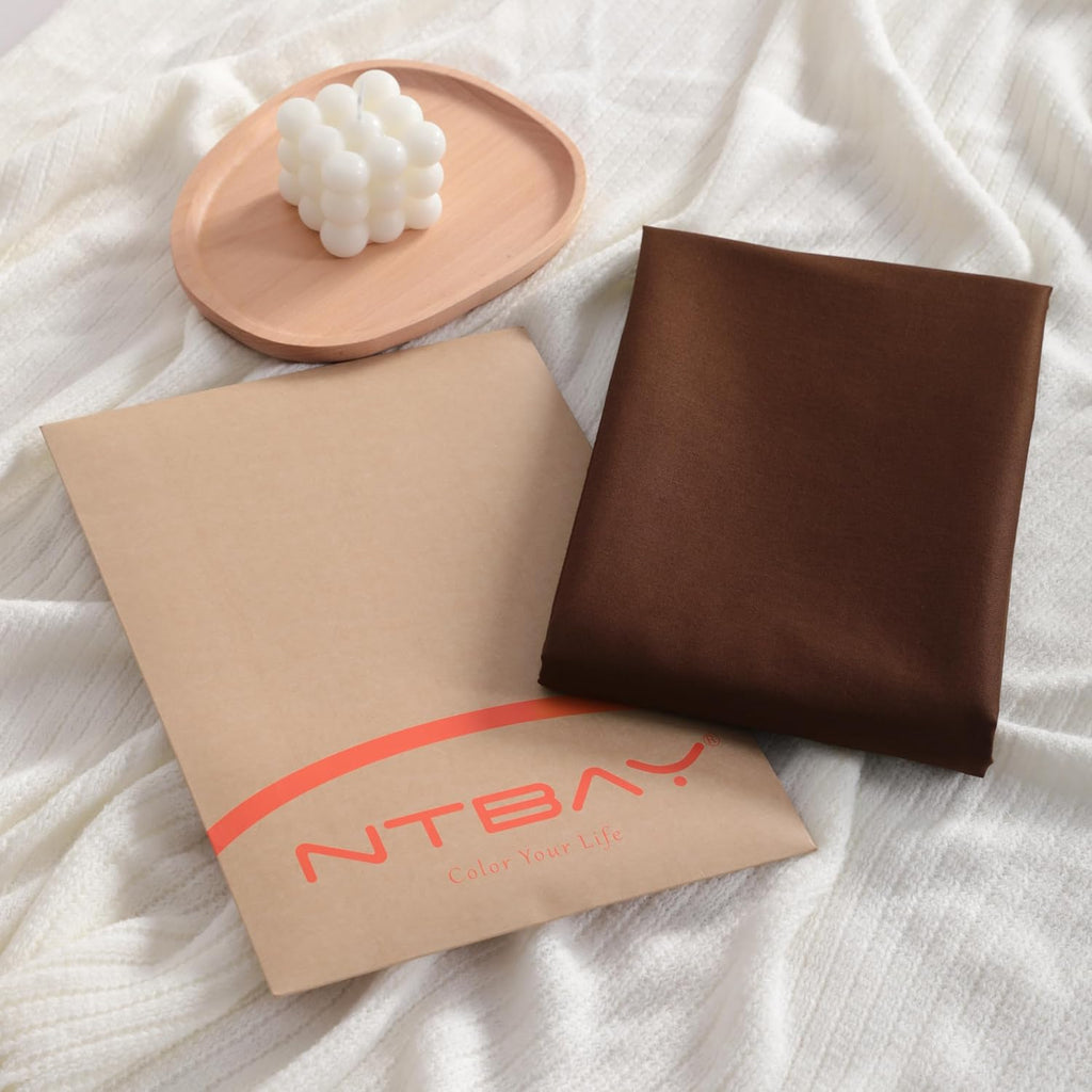 Ntbay Queen Cotton Pillowcases - Envelope Closure 20x30 Pillowcases Set of 2, Breathable and Soft Bed Pillow Cases, Brown Cotton