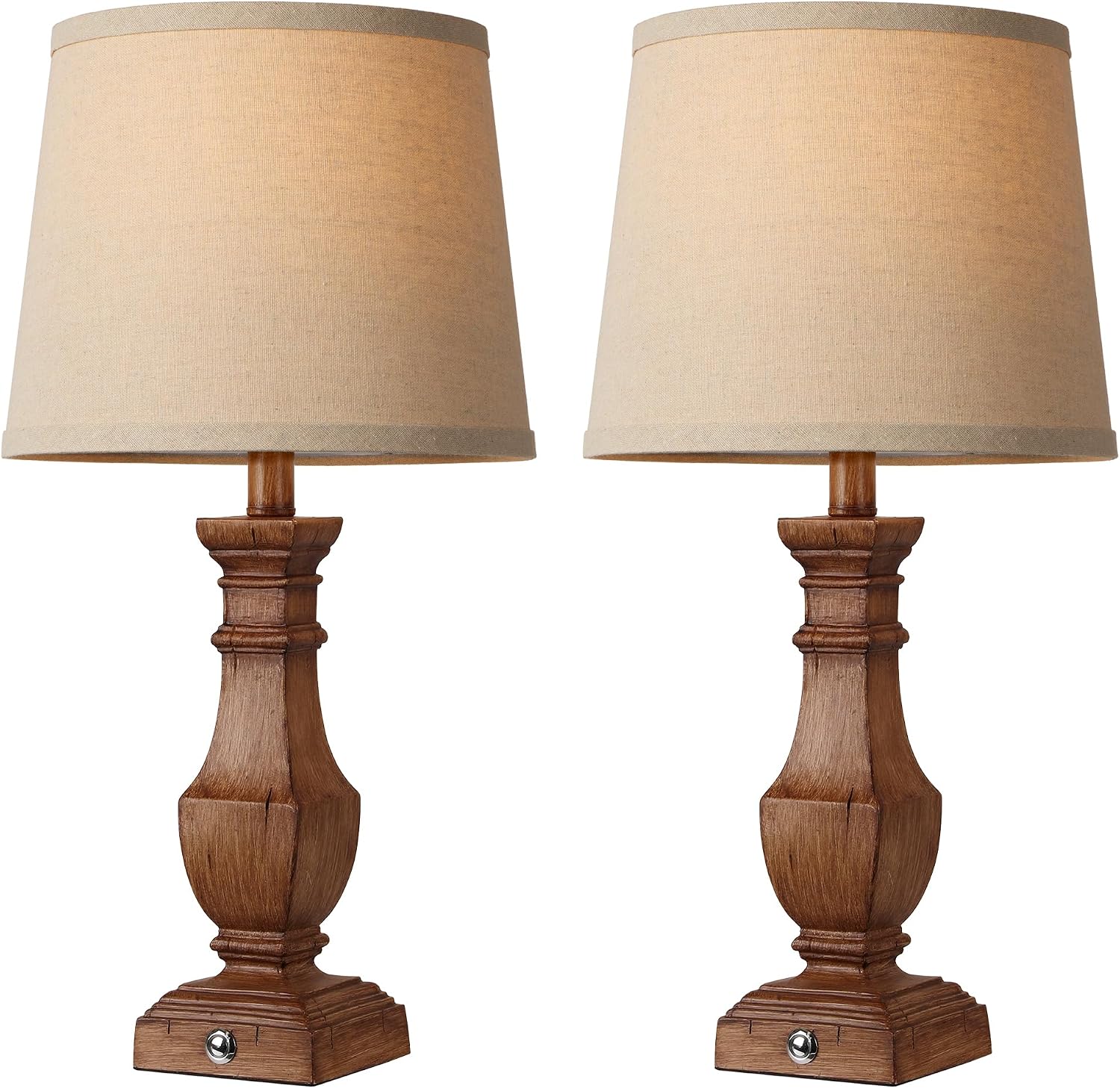 ROTTOGOON Dimmable Table Lamps Set of 2, Rustic Farmhouse Table Lamps for Living Room Bedroom, Bedside Desk Lamps for end Tables, Touch…