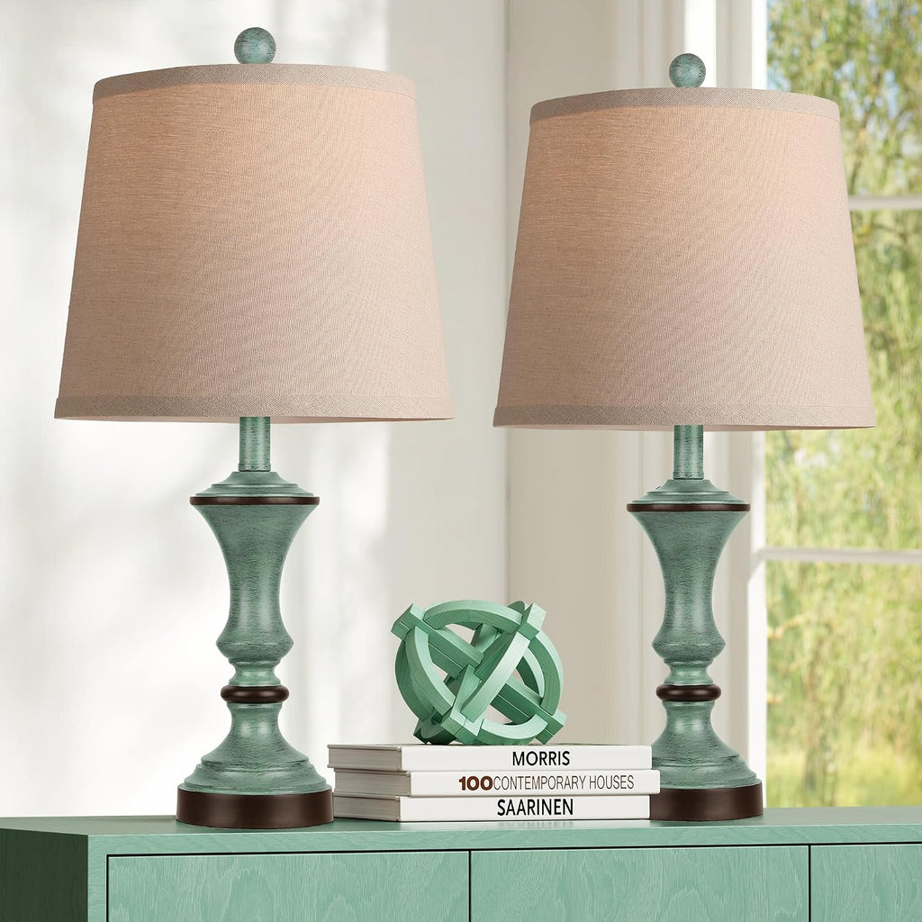 ROTTOGOON Retro Table Lamps Set of 2 Nightstand Lamp for Bedroom Vintage Rustic Table Lamps for Living Room Traditional Nightstand…