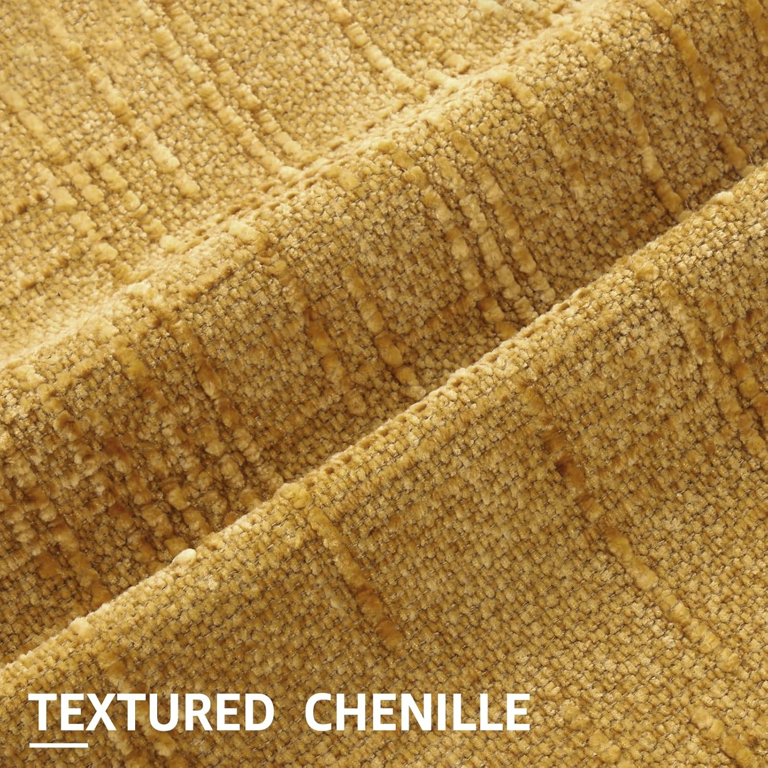 decorUhome Summer Mustard Yellow Chenille Throw Pillow Covers 20x20 Set of 2 Textured Soft Cozy Slubby Couch Pillow Covers Modern Farmhouse…