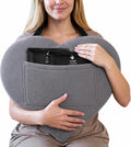 Zomaple Open Heart Surgery Pillow + 2 Gel Pack, Grey – Eases Chest Pressure for Calmer Rides & Rest – Hot/Cold Comfort, Torso Support…