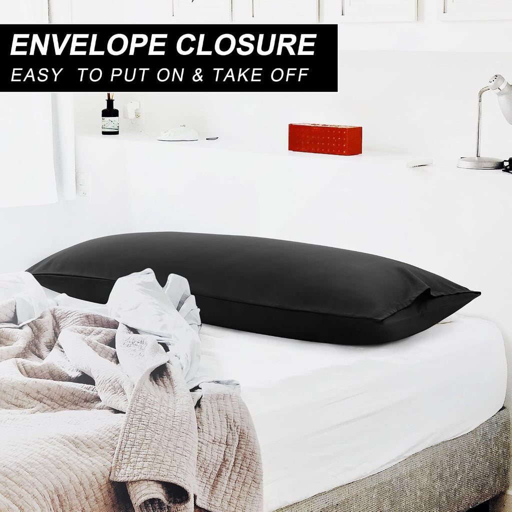 uxcell 100% Microfiber Body Pillow Cover | 1800 Thread Count Pillowcase | Soft Pillow Case with Envelope Closure | 90 GSM Ployester | No Wr…