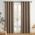 Nicetown Room Darkening Draperies Curtains Panels, 2 Panels Cappuccino W52 x L84 silver