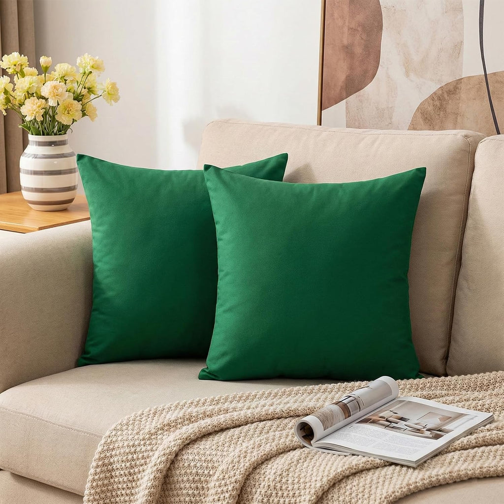 Thmyo 4-Pack 100% Cotton Comfortable Solid Decorative Throw Pillow Case Square Cushion Cover Pillowcases St Patricks Day DIY Throw Pillow C…