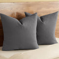 Phf 100% Cotton Waffle Weave Throw Pillow Cover, 24" x 24", No Filling, 2 Pack Elegant Home Decorative Square Throw Pillow Covers for Bed C…