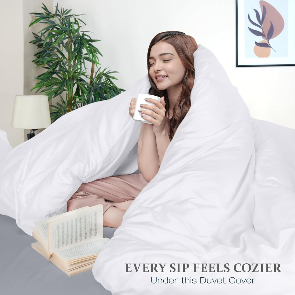 Utopia Bedding Duvet Cover King Size - 3 Piece with Zipper Closure - 1 Comforter Cover 104X90 Inches & 2 Pillow Shams 20X36 Inches…