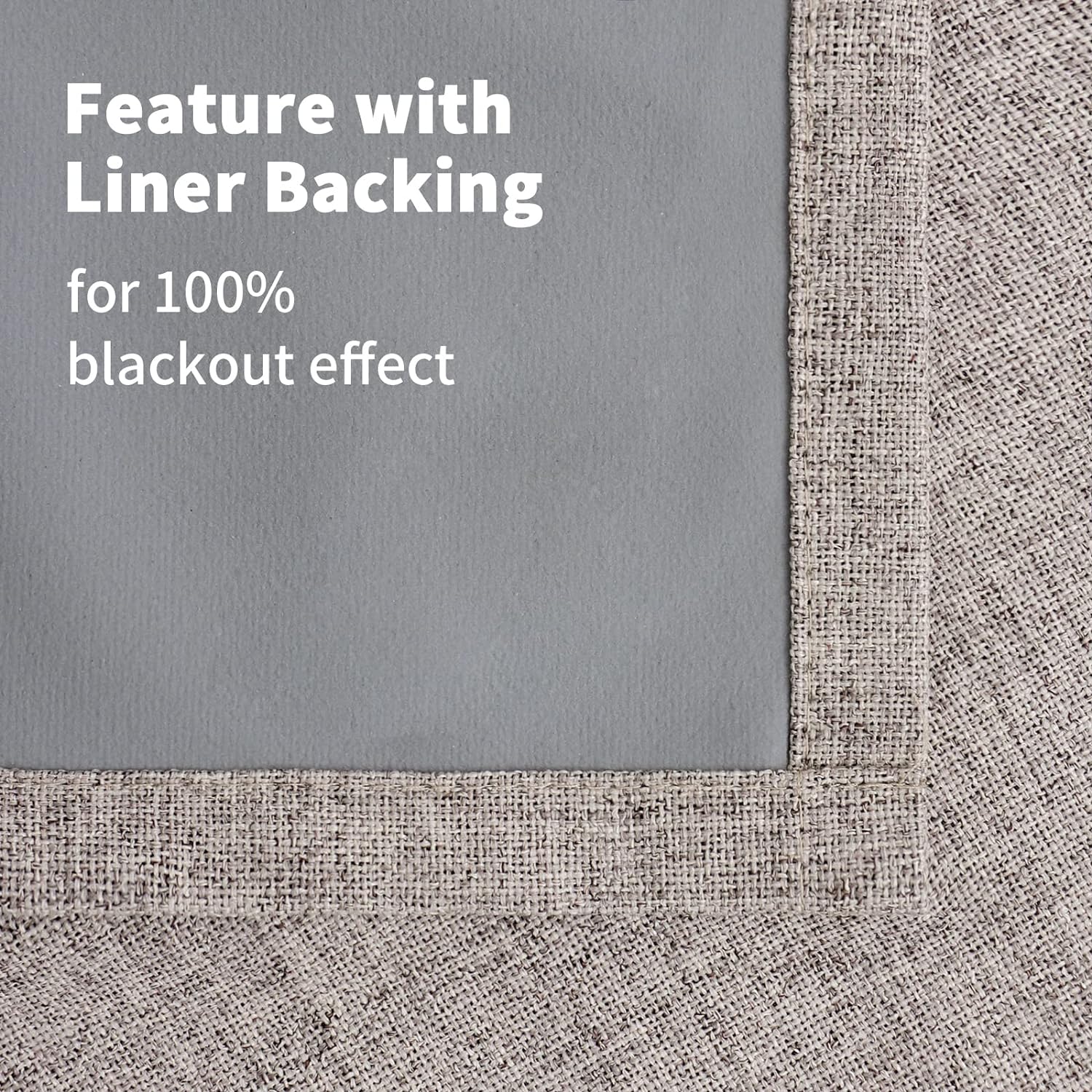 YoungsTex Blackout Linen Curtains 72 Inches Length for Living Room, Thermal Insulated Burlap Drapes with Grommet Darkening Energy Saving fo…