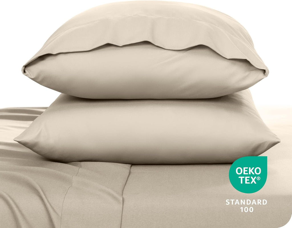 BareHome Bare Home Microfiber Pillow Cases - King 20x36 - Cooling Pillowcases - Double Brushed - easy maintenance - Envelope Closure…
