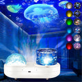 ONXEBornforqualityNeverWasteYourMoney Ocean Kids Night Light Projector,360°Rotating Jellyfish Lamp Projector with 7 Films & Timer Sensory L…