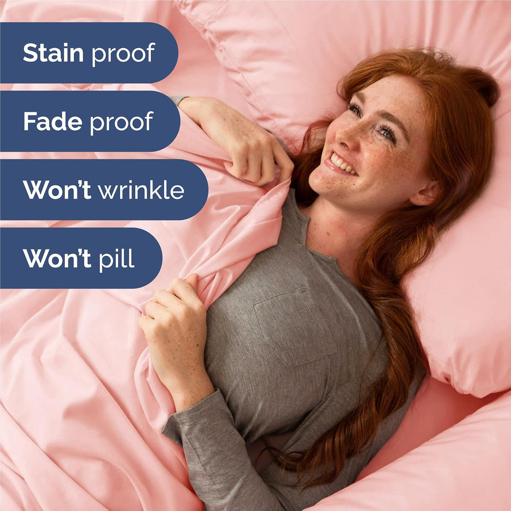 Full 6 Piece Sheet Set - Comfy, Breathable & Cooling - Hotel Luxury Bedding for Women, Men, Kids, Teens & Children - 1 Flat & 1 Fitted…