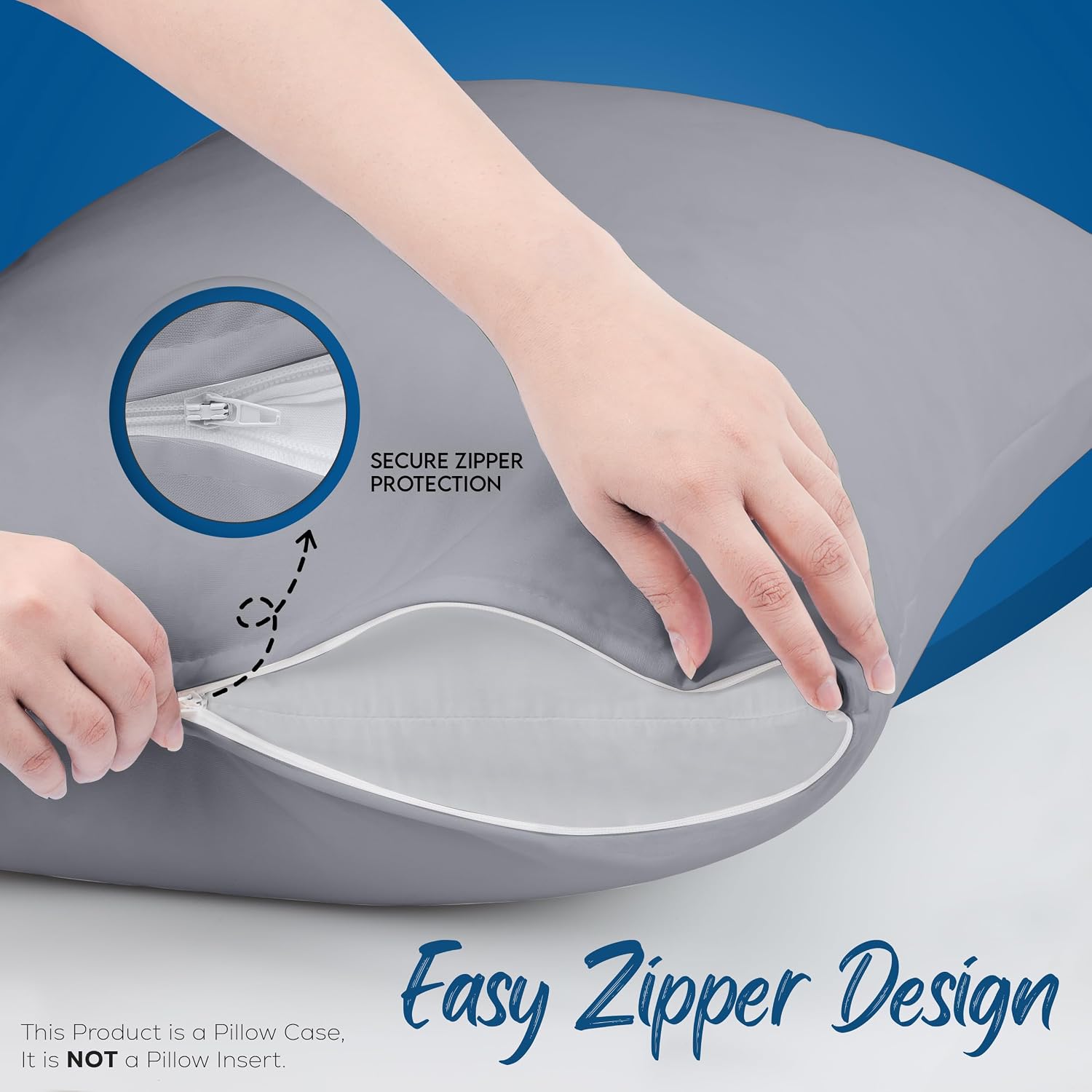 Utopiabedding Utopia Bedding 100% Waterproof Pillow Protectors with Zipper King Size (Set of 4), Bed Bug and Dust Mite Proof Zippered Pillo…