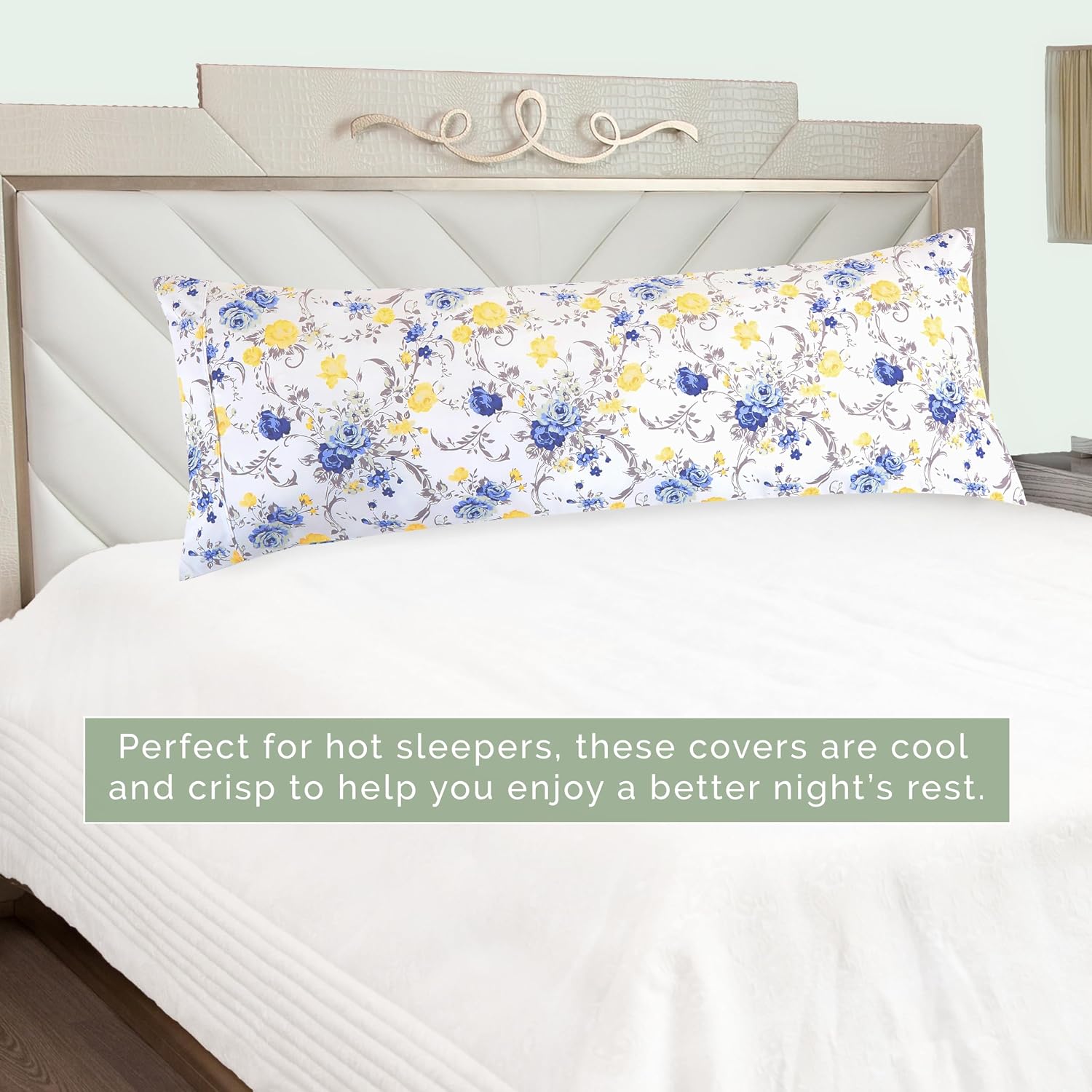 Elegantcomfort Elegant Comfort Ultra Soft 1-Piece Set Floral Print Pillowcases - 1500 Hotel Quality Microfiber, Soft and Smooth Hidden Zipp…