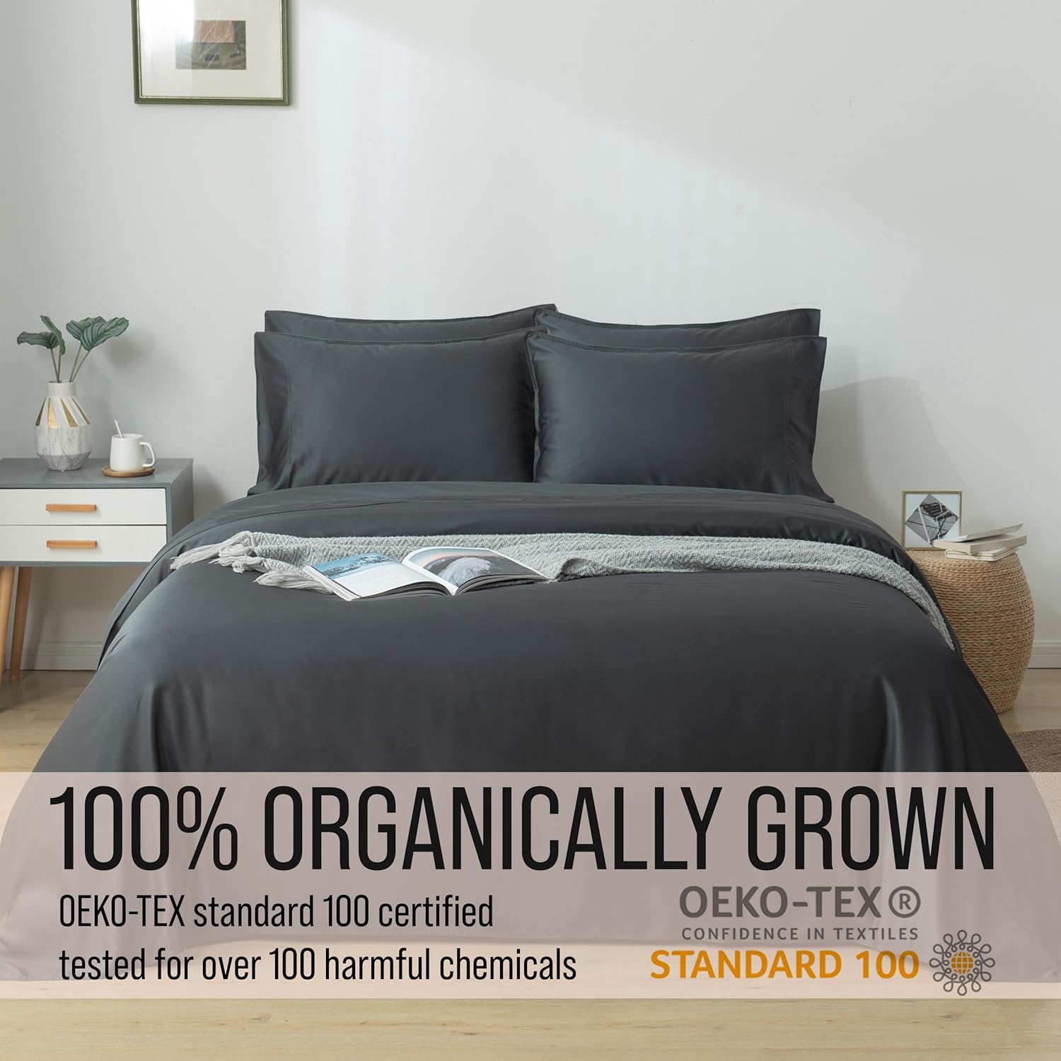 Bella Coterie 7 Piece Luxury Bamboo Viscose Split King Size Sheet Set | 2 Fitted Sheets for Adjustable Beds | 100% Organically Grown |…