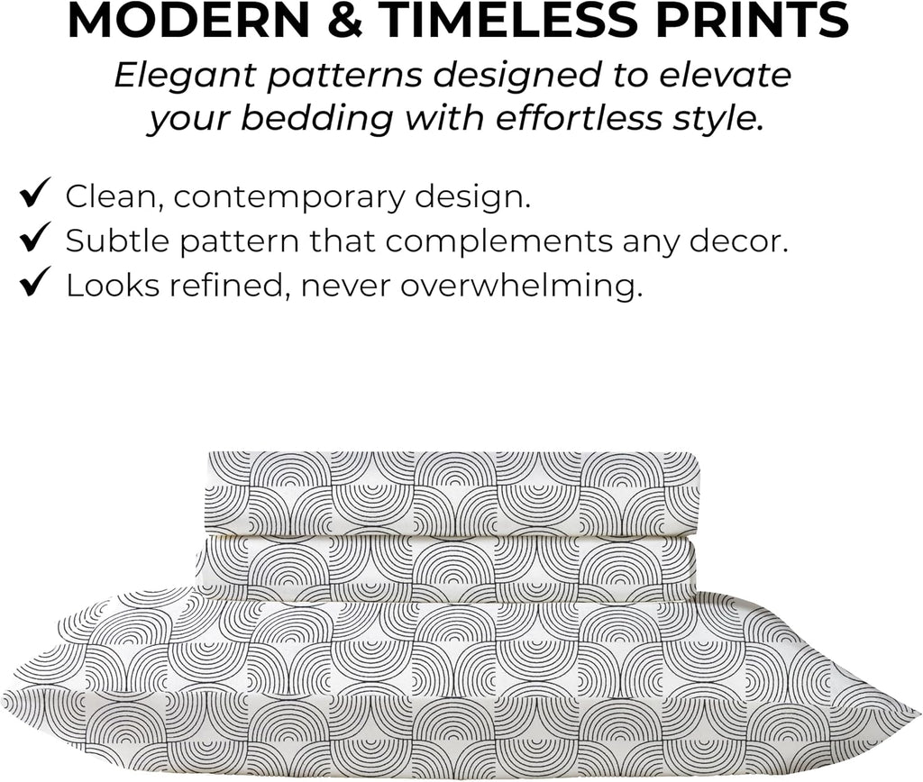 Twin Fitted Sheet with 18" Deep Pockets, Flat Sheet - Percale Weave Natural - Breathable 100% Cotton Bedding, 1 Fitted Sheet + 1 Flat…