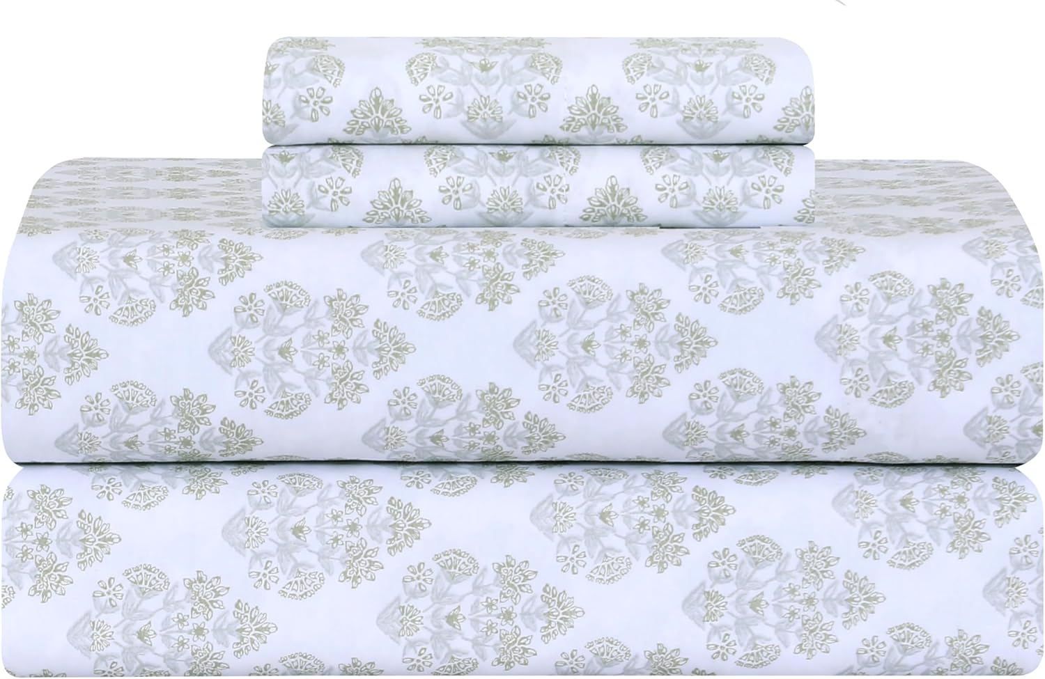 Featherstitchnewyork Feather & Stitch Softest 100% Cotton Sheets, 300 Thread Count Percale Weave Bedding, 16" Deep Pocket, Cooling Sheets,…