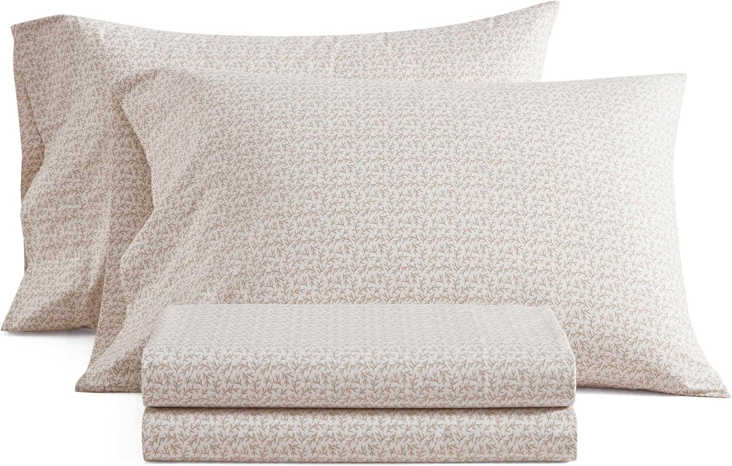 MarthaStewart Martha Stewart - Full Size Sheets Set, Crisp & Tailored Cooling Sheets w/a Naturally Smooth Cotton Percale Lightweight Feel -…