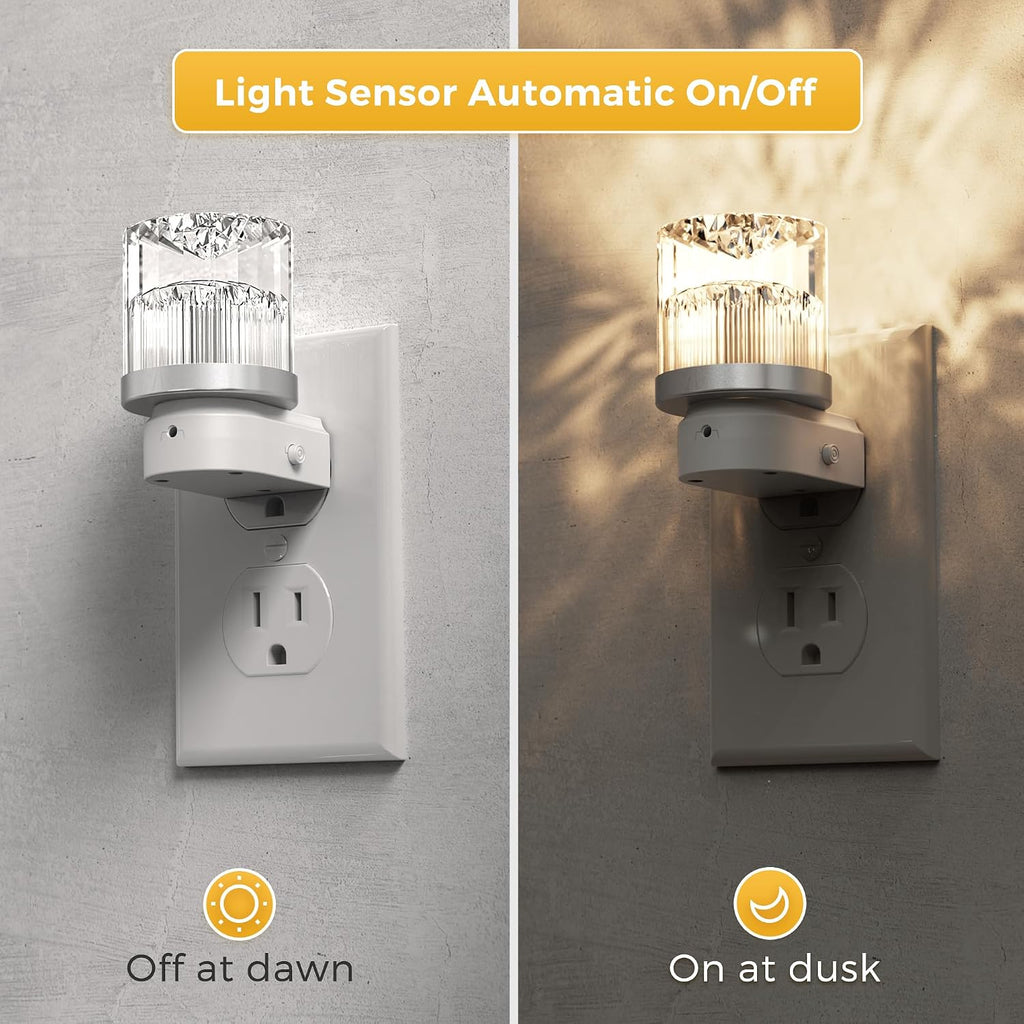 L LOHAS LED Night Light, Night Lights Plug into Wall with 10 Color Change RBG Nightlight Plug in Wall, Built in Dusk to Dawn Sensor for…
