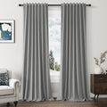 Guken 100% Blackout Linen Curtains 100 Inch Length 2 Panels Set for Living Room Bedroom Back Tab Thermal Insulated Black Out Linen Drapes R…