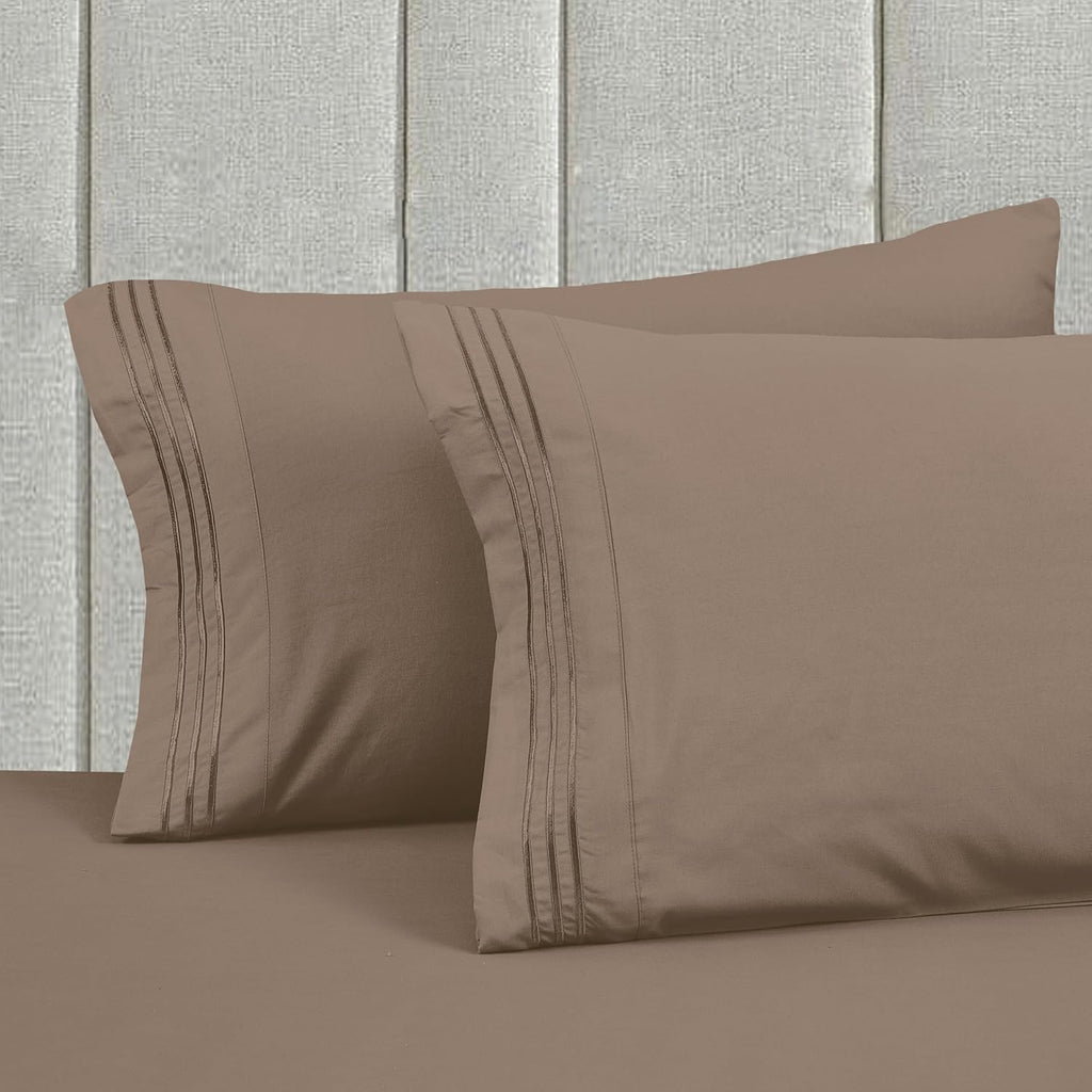 MocassiLuxuryBedding Mocassi Luxury 4-Piece Sheet Set, Ultra Soft 1800 Hotel Quality Microfiber Sheet Set, Fits Mattresses Up to 18 to 24 I…