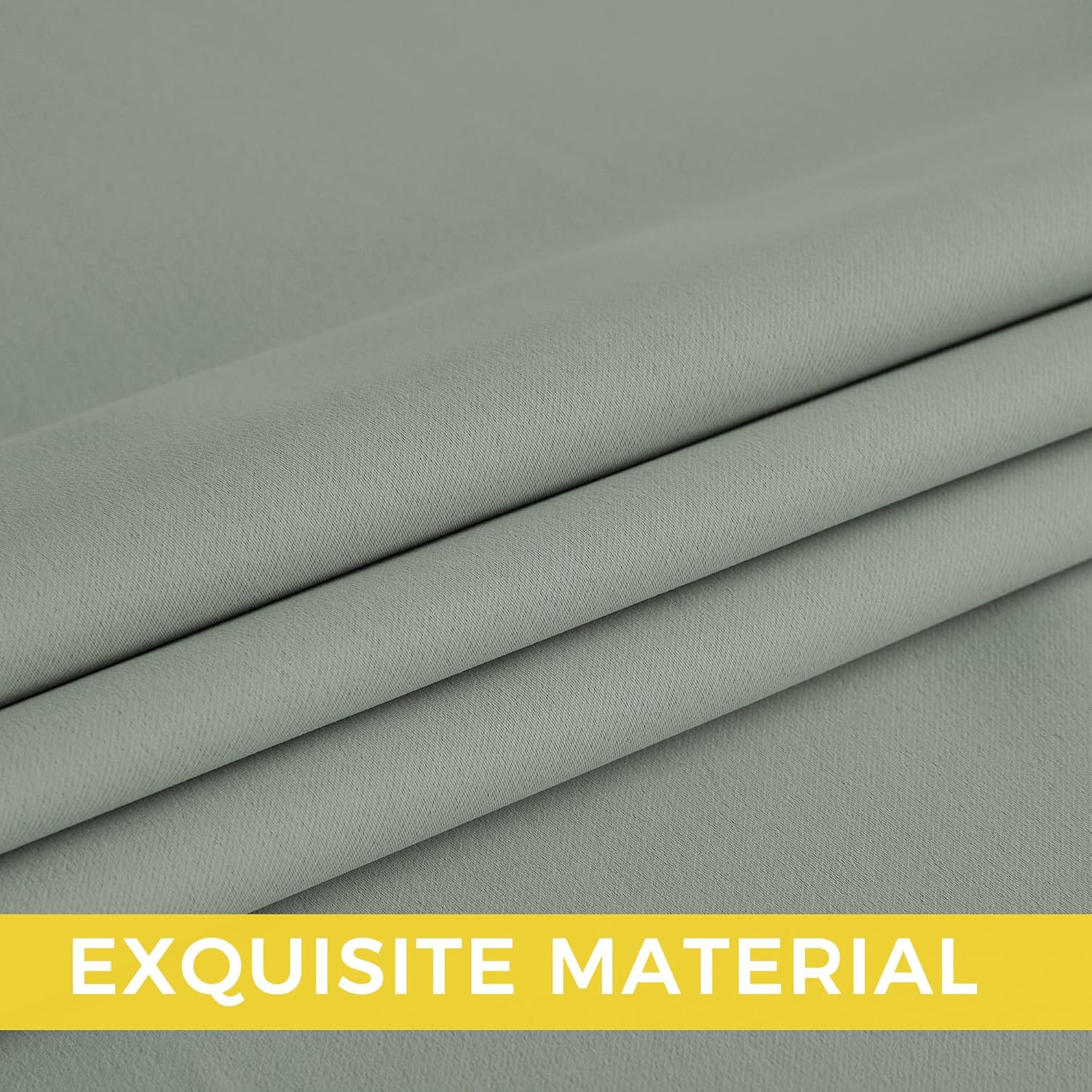 Nicetown Room Darkening Draperies Curtains Panels, 2 Panels Sage Green W52 x L102 Green