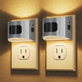 DORESshop LED Night Light[2 Pack], Silver Night Lights Plug into Wall, 3 Mode Plug in Night Light with Motion Sensor, Dusk to Dawn…