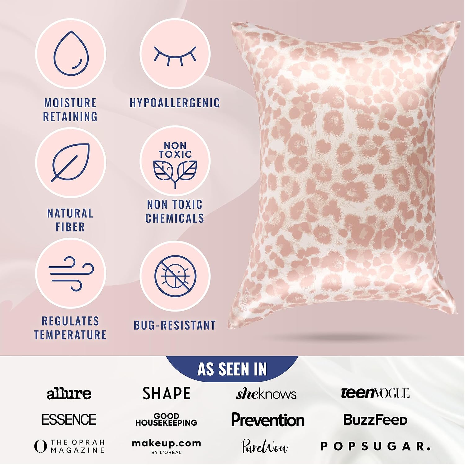 Blissy Silk Pillowcase - 100% Pure Mulberry Silk - 22 Momme 6A High-Grade Fibers - Silk Pillow Cover for Hair & Skin - Regular, Queen &…