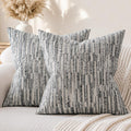 amoment a moment Boho Throw Pillow Covers Set of 2, Striped Decorative Rustic Farmhouse Pillow Cases, Aesthetic Modern Home Decor Couch Cushi…