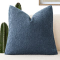 Foindtower Decorative Textured Boucle Throw Pillow Covers Accent Solid Pillow Cases Neutral Soft Cozy Couch Cushion Case for Chair Sofa…