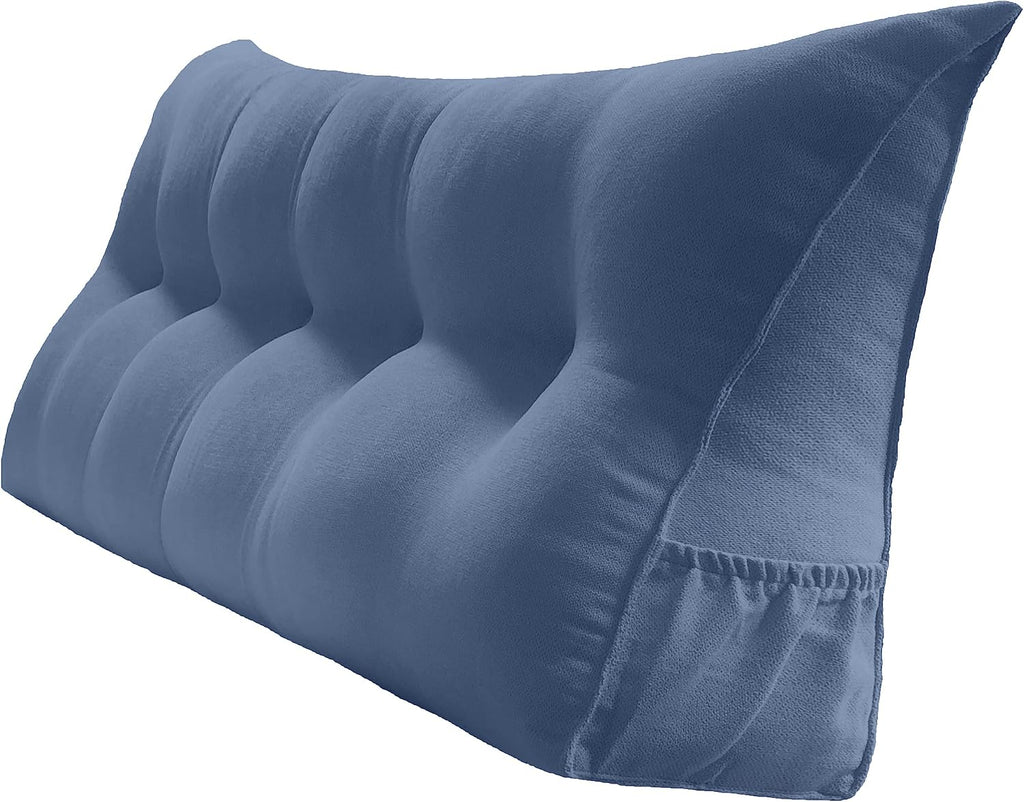Peachwell Handmade Headboard Pillow-King Size Wedge Support Large Bolster Cushion Headboard Backrest Pillow for Bed Rest with Two Large…