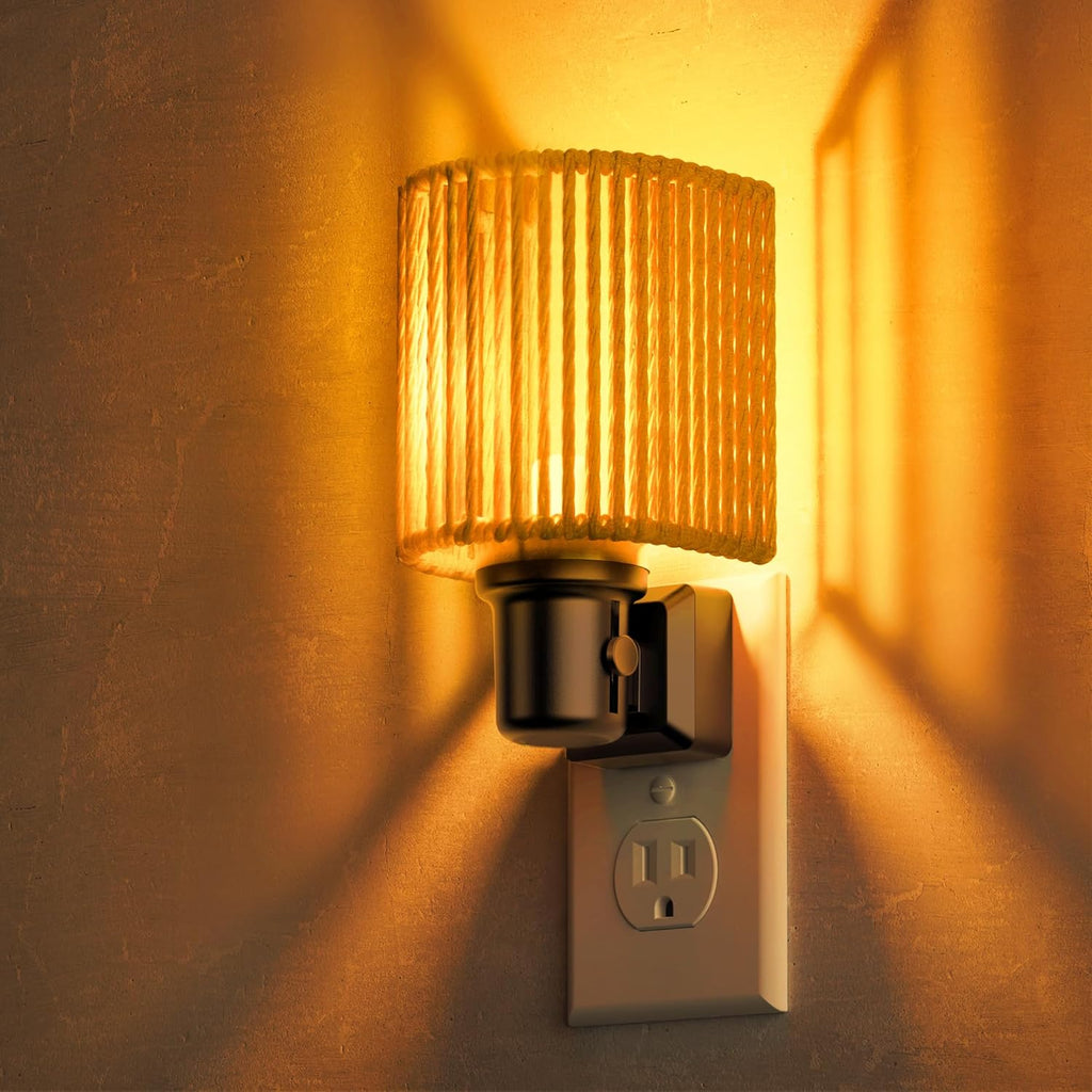 L LOHAS LED Night Lights Plug into Wall, Dimmable Night Light with Light Sensor, Amber Boho Nightlight Plug in Wall, Decorative Bohemian…