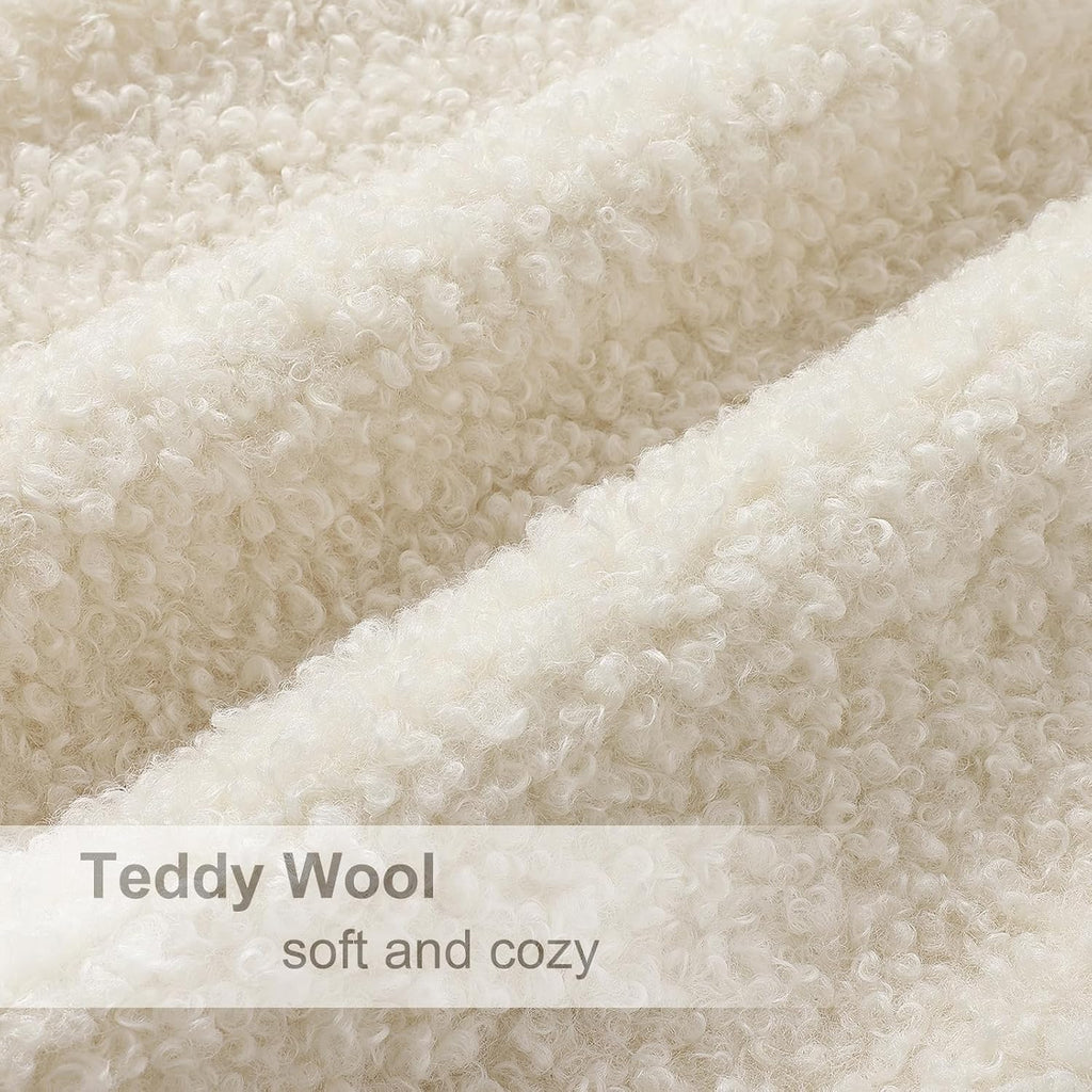 decorUhome Pack of 2 Throw Pillow Covers 20x20 Inch, Faux Fur Decorative Sherpa Pillow Covers Fuzzy Accent Soft Sheepskin Fleece Pillow Cas…