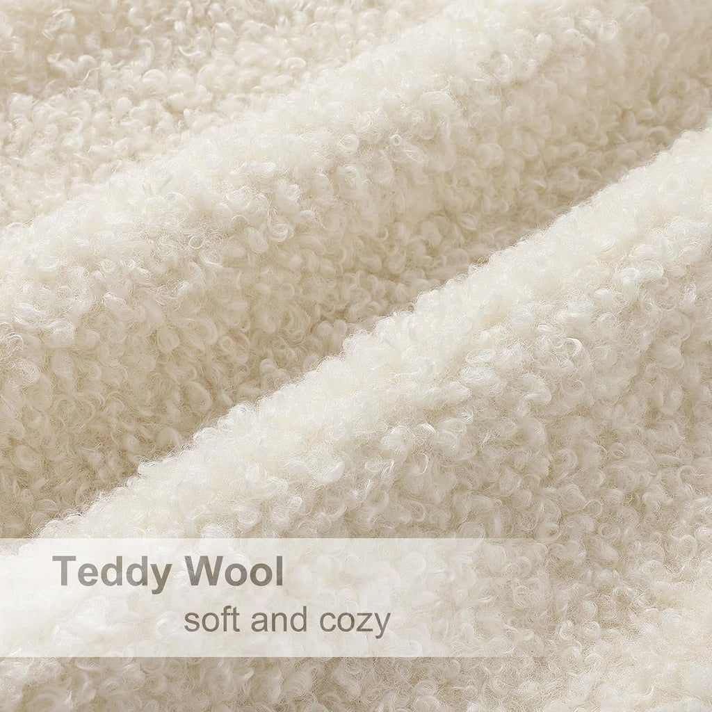 decorUhome Pack of 2 Throw Pillow Covers 24x24 Inch, Faux Fur Decorative Sherpa Pillow Covers Fuzzy Accent Soft Sheepskin Fleece Pillow Cas…