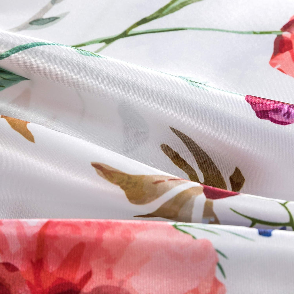 Lcbd Satin Pillowcase for Hair and Skin, Standard Size Printed Pillow Cases Set of 2, Silky Floral Print Pillow Covers with Envelope Closur…