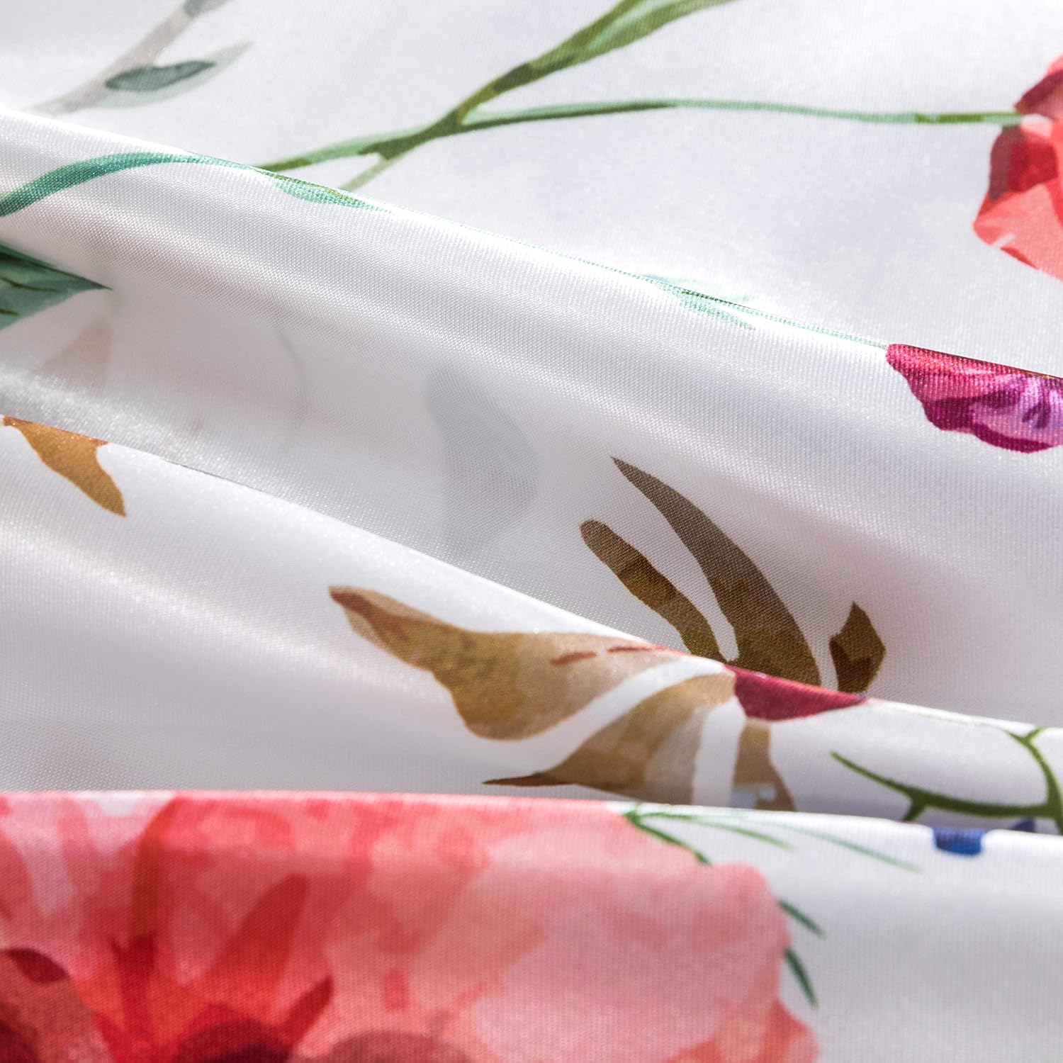 Lcbd Satin Pillowcase for Hair and Skin, Standard Size Printed Pillow Cases Set of 2, Silky Floral Print Pillow Covers with Envelope Closur…