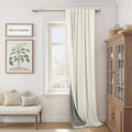 Pitalk 70 Inch Extra Wide Blackout Curtains 102 Inches Long for Living Room 2 Panels Set Back Tab Natural Linen Textured Boho Curtains Ther…