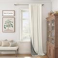 Pitalk 60 Inch Extra Wide Blackout Curtains 108 Inches Long for Living Room Darkening Cream Linen Textured Boho Curtains Thermal Privacy Sl…