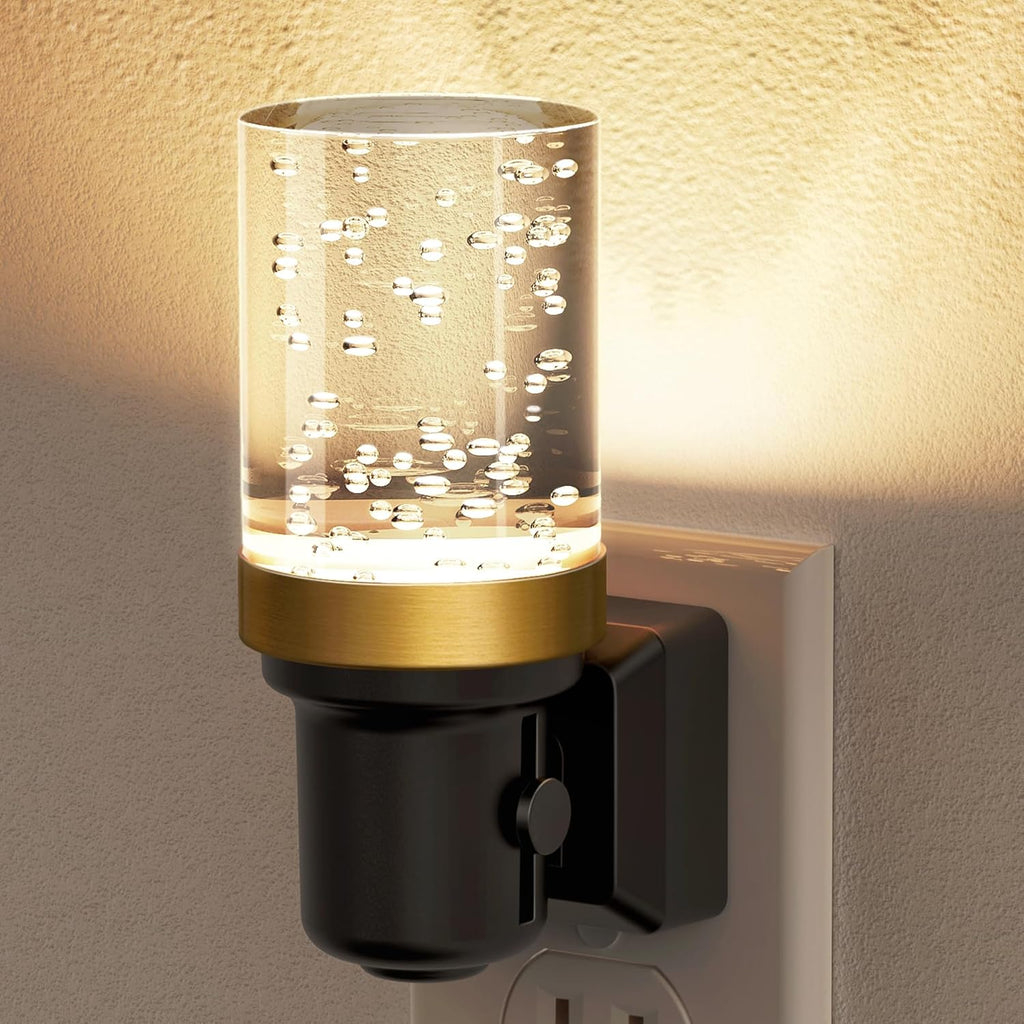 JandCase Night Light, Dimmable Night Lights Plug into Wall, Auto On/Off Light Sensor Nightlight, 3000K Warm White 0-100LM Brightness LED…