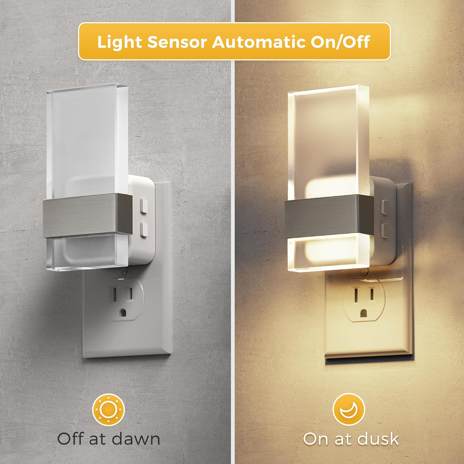 L LOHAS LED Night Light, 2 Pack Adjustable Color Temperature Night Lights Plug Into Wall, 2000K/3000K/5000K 3CCT Nightlight, Dusk to Dawn…