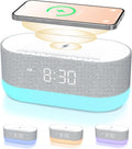 HOUSBAY 3 in 1 Sound Machine Alarm Clock& Wireless Charger: Soothing White Noise, Bluetooth Music Relaxation & Customized Sleep-Wake Routine