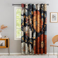 Tyrot Black Boho Floral Blackout Curtains for Sliding Glass Doors 84 inch Length Extra Wide Curtains for Patio Sliding Door Living Room…