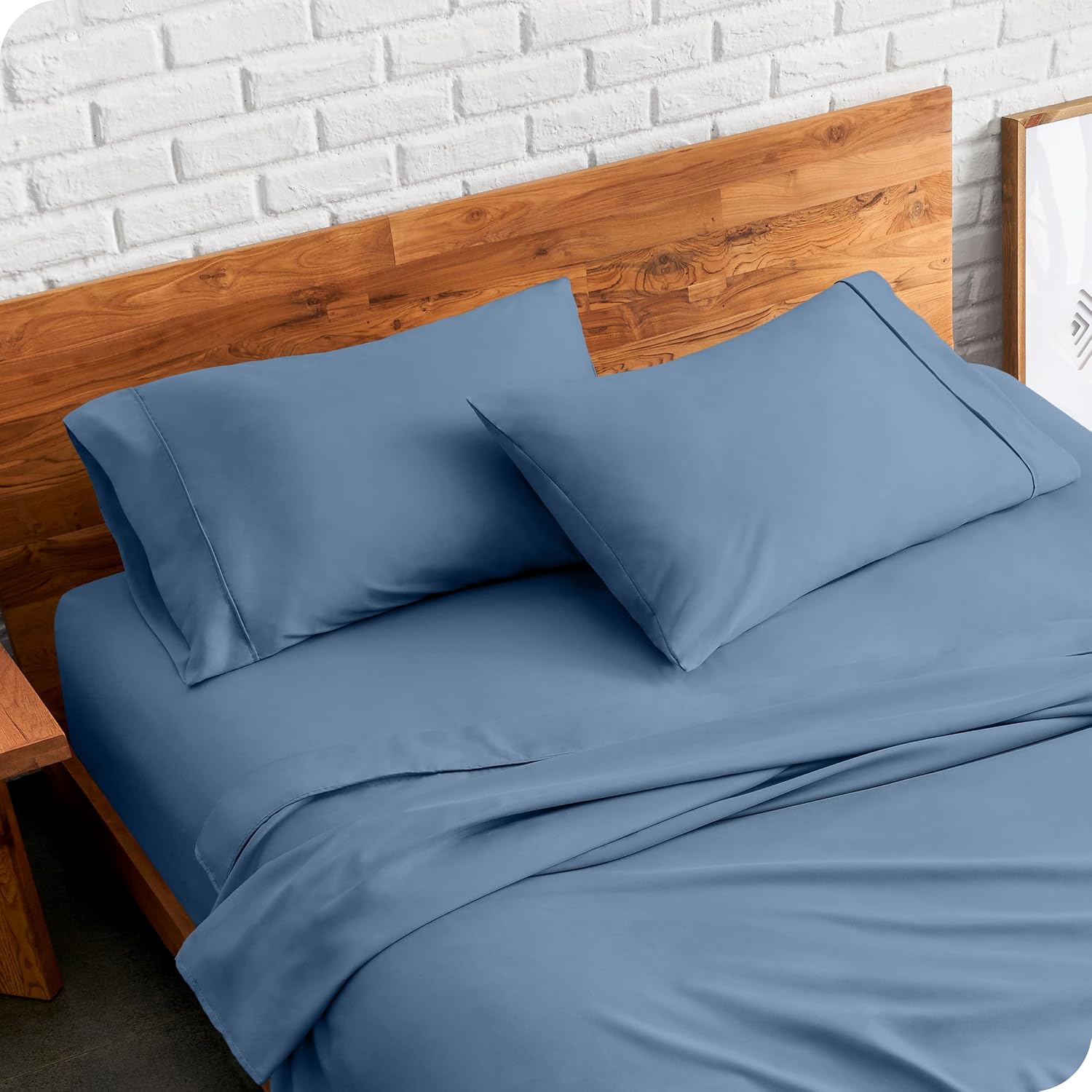 BareHome Bare Home Microfiber Pillow Cases - Standard/Queen Size Set of 2 - Cooling Pillowcases - Double Brushed - Coronet Blue Pillowcases…